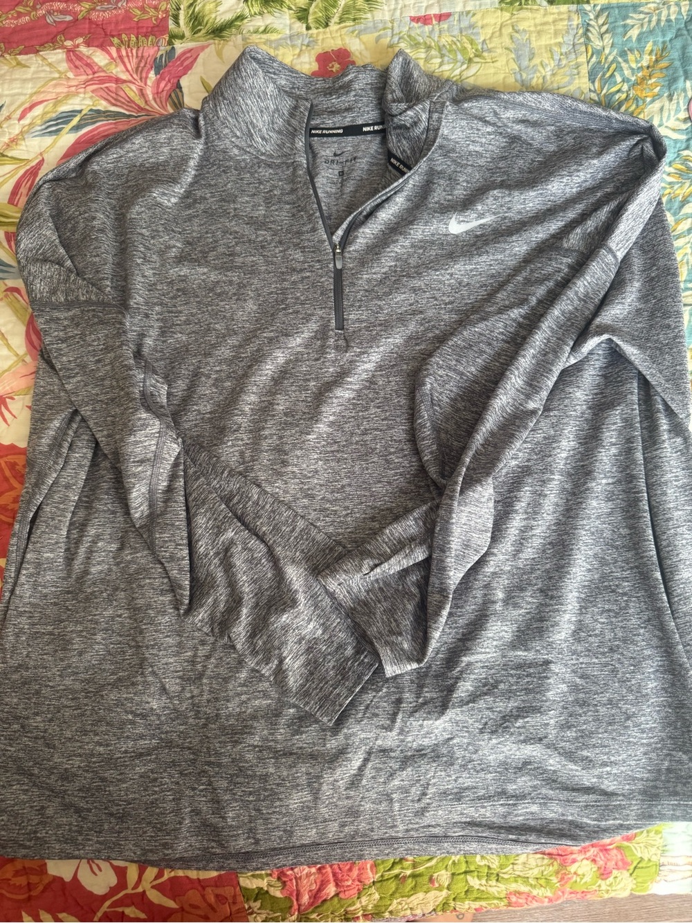 Nike Woman’s Heather Gray Quarter-Zip Pullover